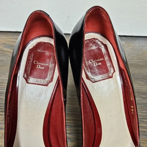 Dior Miss Dior Black Patent Heels 39.5 US 9.5 Full Set Box COA DIY Re-Dyed - Picture 11 of 13